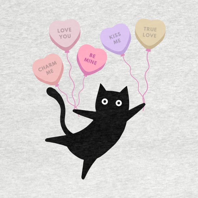 Cat Adoption Kitten Kitty Lovers Cute Candy Heart Funny by AimArtStudio